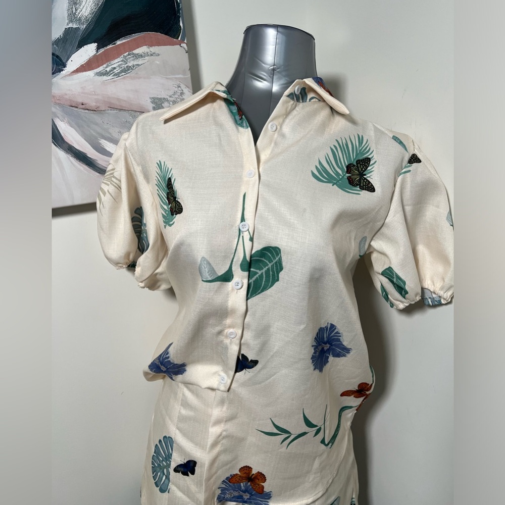 Two piece shorts set.